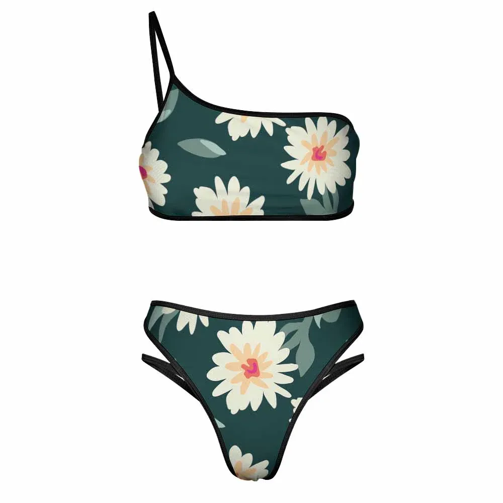 2023 nouveau maillot de bain une épaule J198D60 bikini bustier push-up ensemble 2 pièces personnalisé avec texte motif photo (conception une image) – Image 4