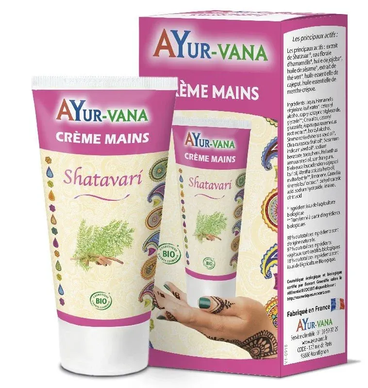 Crème Mains au Shatavari - 75 ml - AyurVana