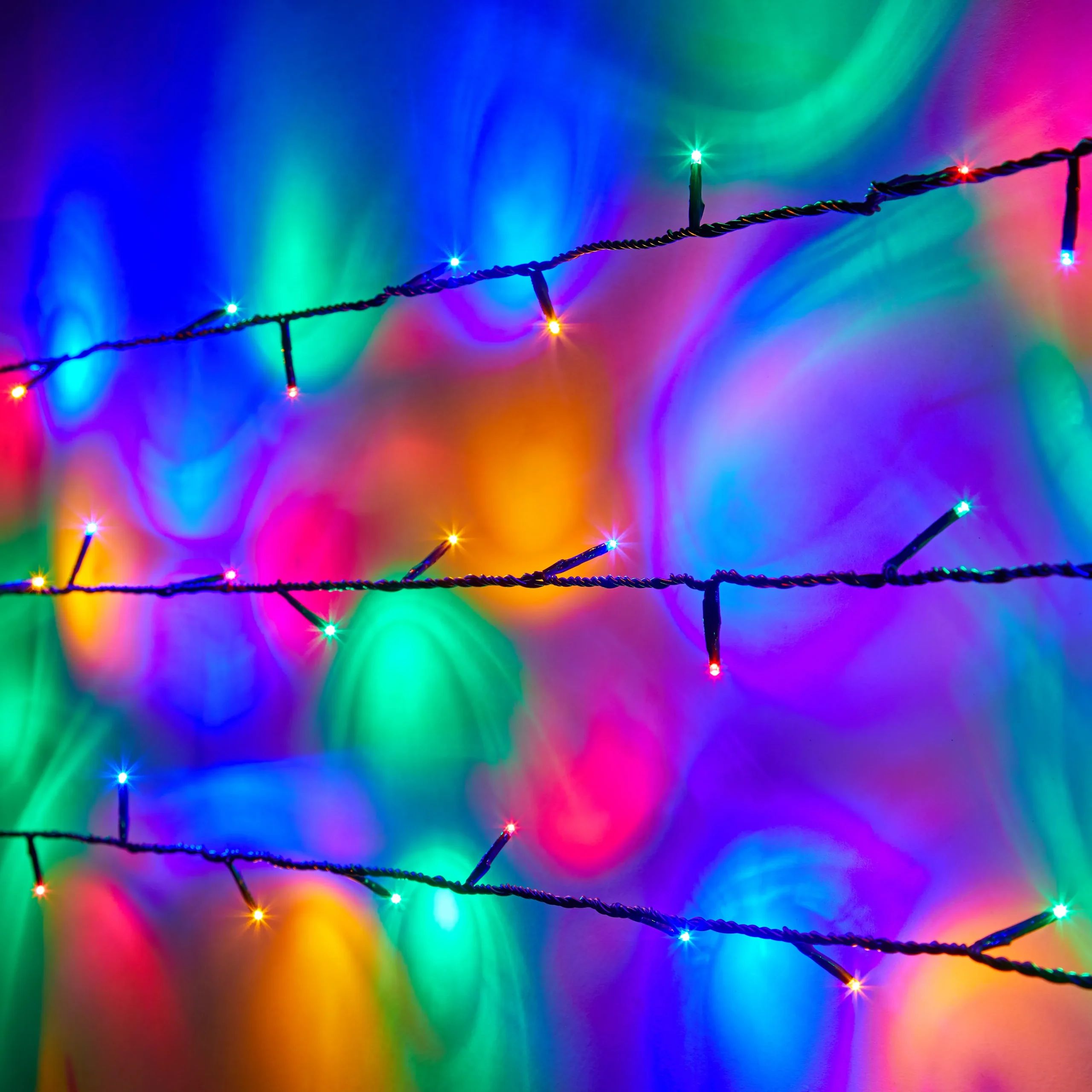 Guirlande Lumineuse Essential Connect 30m 300 LED Multicolores Câble Vert Raccordable