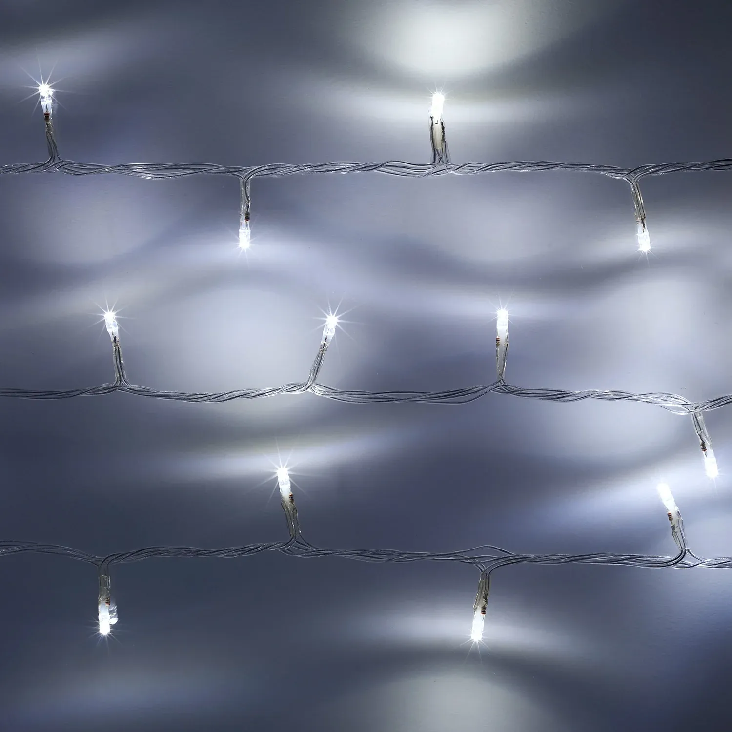 Guirlande Lumineuse à Piles 100 LED Blanches sur Câble Transparent – Image 2