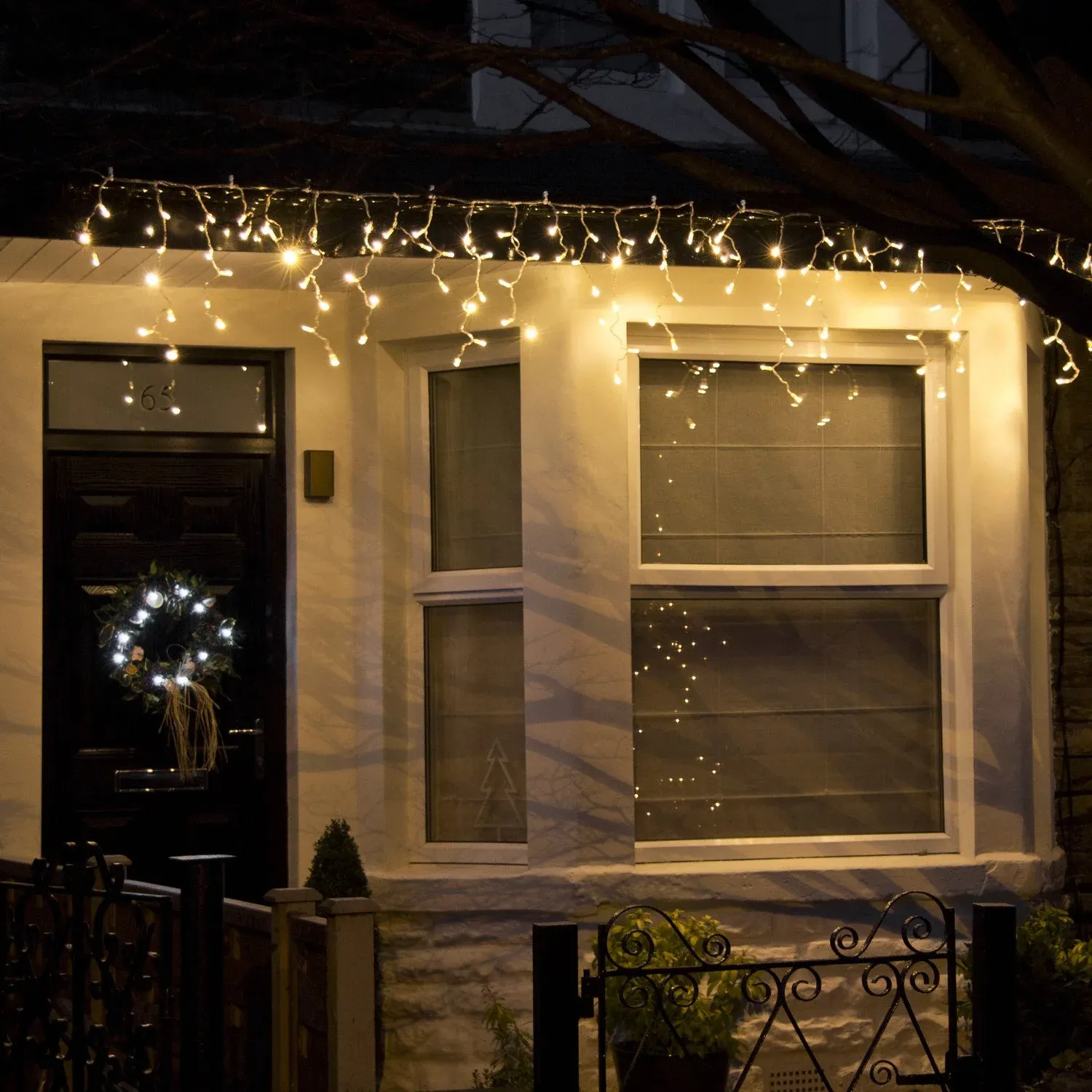 Guirlande Stalactite Core Connect 12m 384 LED Blanc Chaud Câble Transparent Raccordable – Image 5