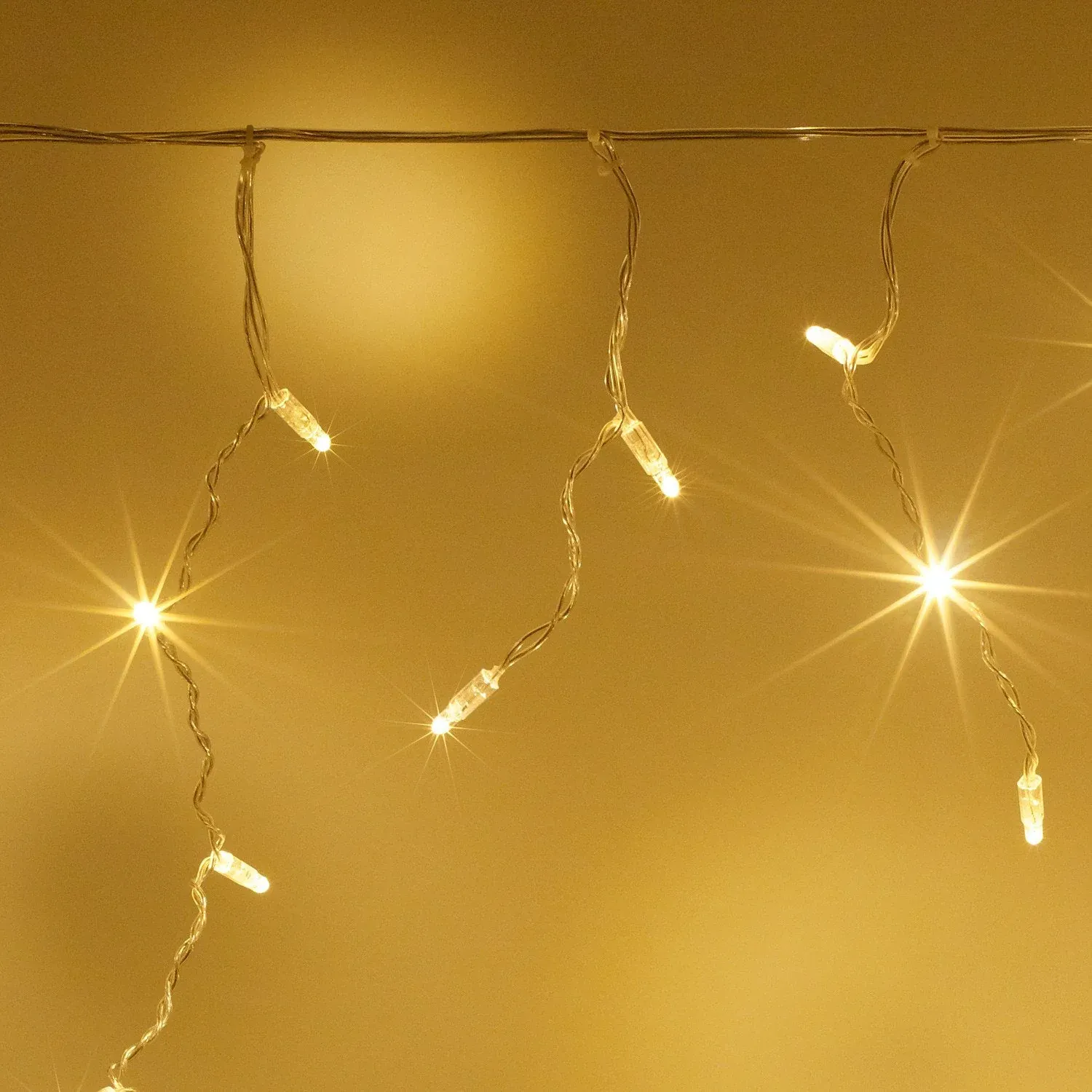 Guirlande Stalactite Core Connect 10m 320 LED Blanc Chaud Câble Transparent Raccordable – Image 3