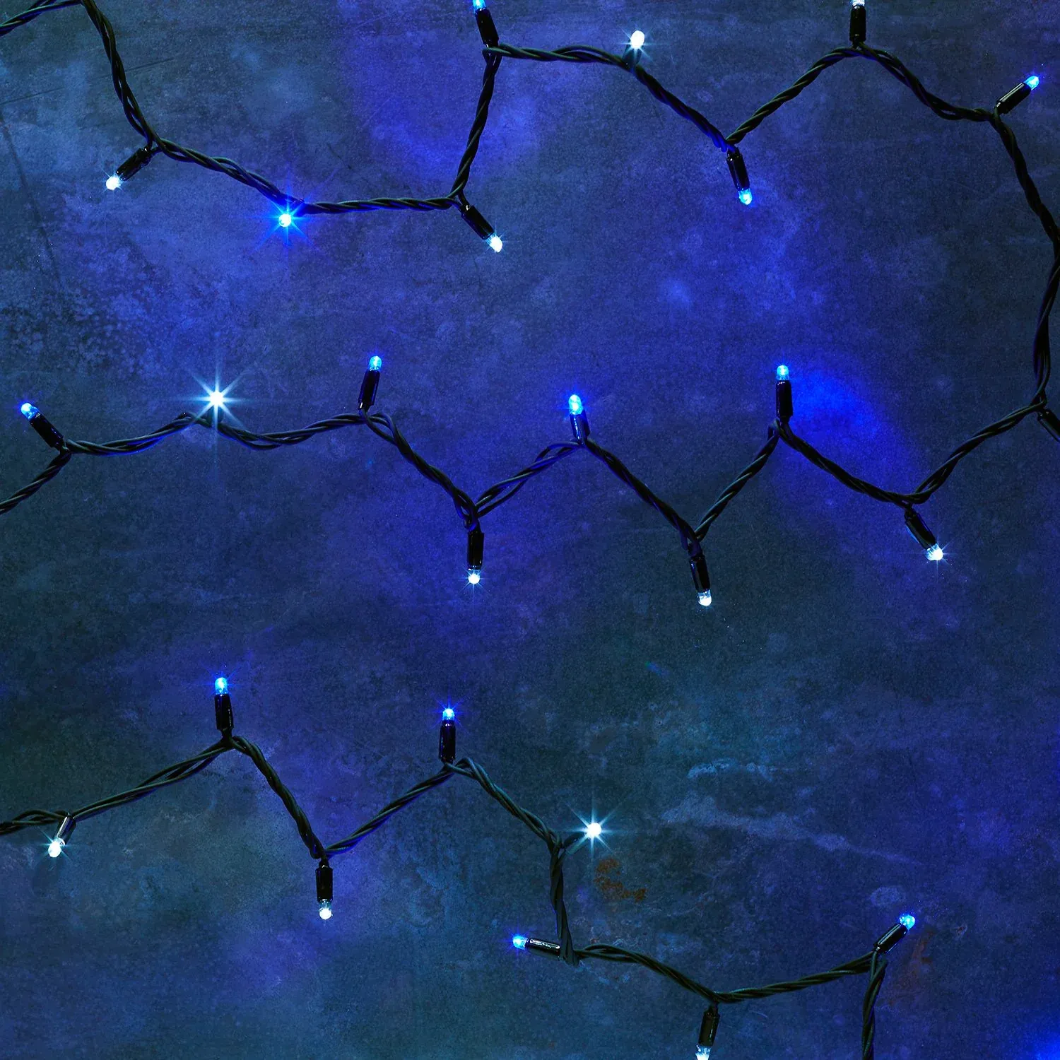 Guirlande Lumineuse Pro Connect 150m 1500 LED Bleue et Blanche Câble Noir Raccordable – Image 4