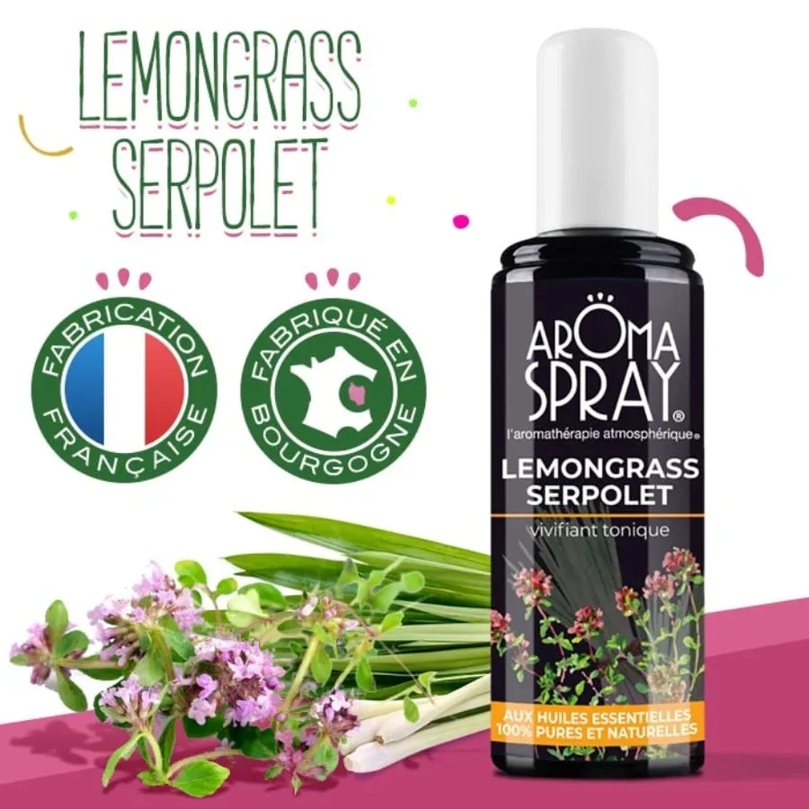 Aromaspray Lemongrass Serpolet 100 ml - Vivifiant tonique – Image 3