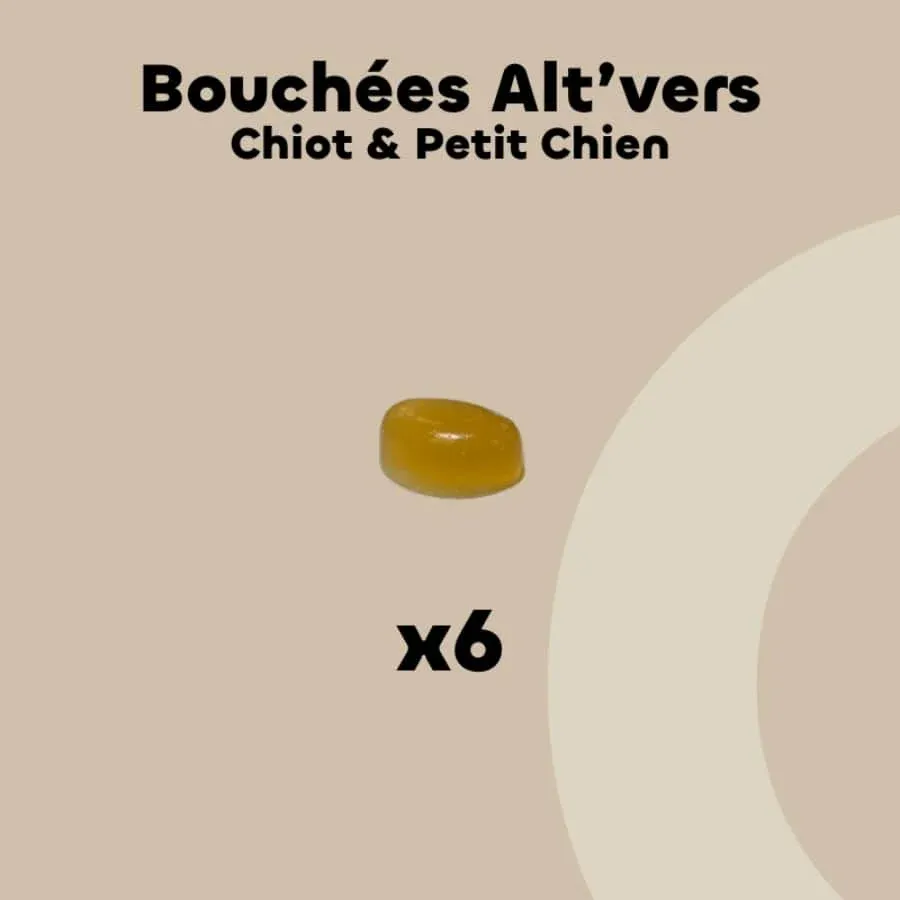 Bouchées Alt'Vers Bio contre les vers intestinaux - Chiot et petit chien Biovetol – Image 4