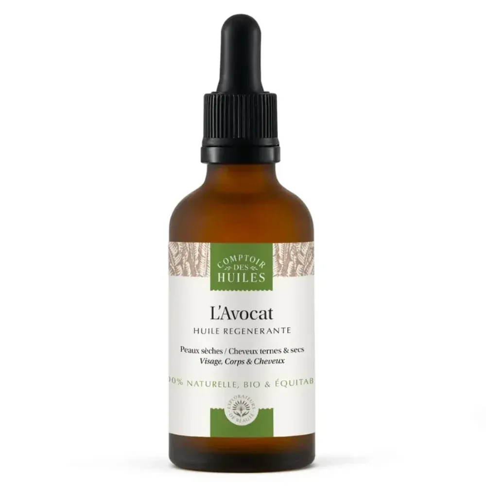 Huile d'Avocat Bio - Régénérante - 50ml - Comptoir des huiles