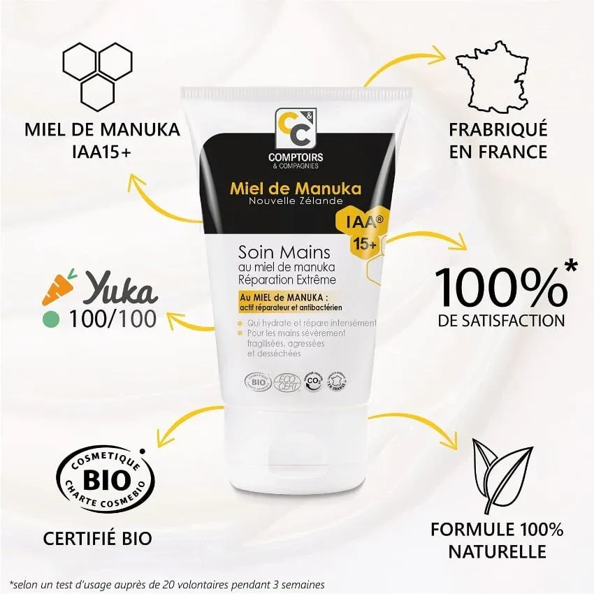 Soin Mains Bio au Miel de Manuka IAA 15+ – Réparation Intense - Comptoirs et Compagnies – Image 2